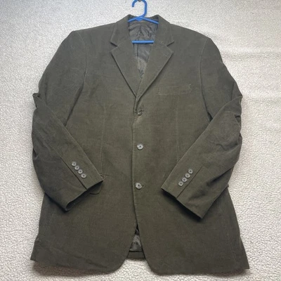 Tasso Elba Size M Brown Corduroy Sport Coat Blazer Jacket Solid 3 Button - Image 1 of 4