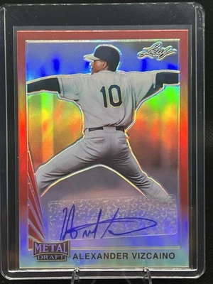 2021 Leaf Metal Draft Alexander Vizcaino 1990 Leaf Autographs Prospect Auto - Image 1 of 2
