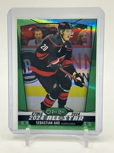 2024-25 O-Pee-Chee All-Stars Green Rainbow #516 Sebastian Aho - Hurricanes /33 - Foto 1 di 2