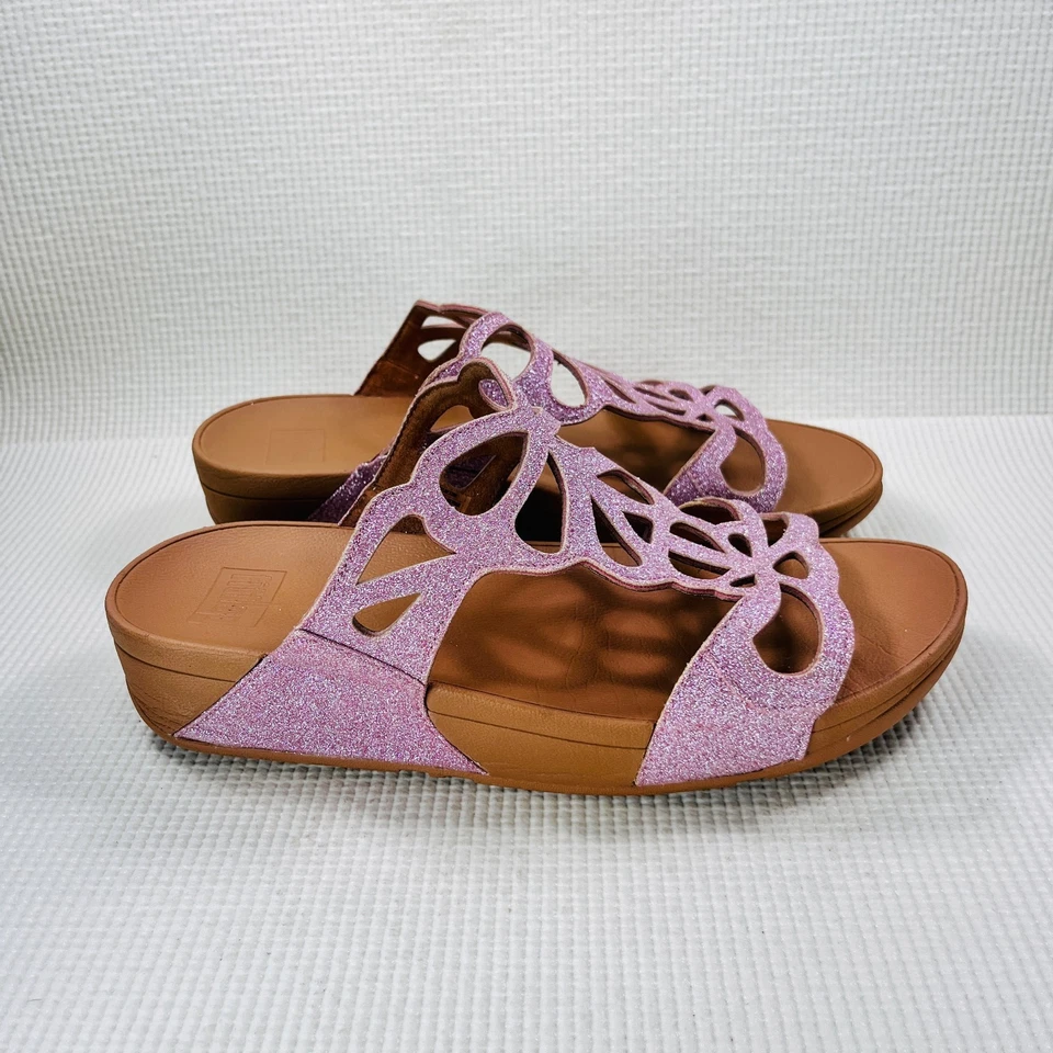 Sandalia FitFlop Bumble Slide Rosa Cristal Estrás Para Mujer Talla 10 Foto 1 de 4