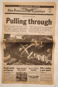 19 de octubre de 1989 - examinador de san francisco - "terremoto extra" - al día siguiente - Imagen 1 de 3