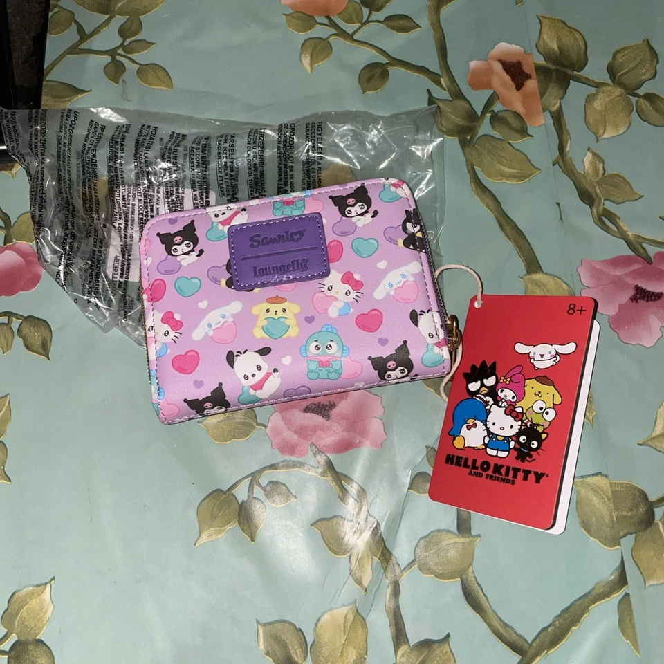 Loungefly Sanrio Hello Kitty And Friends Hearts Mini Zipper Wallet - Image 1 of 4