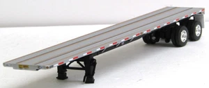 DCP Utility silver black frame tandem axle 48ft flatbed trailer 1/64 no box - Picture 1 of 4