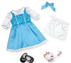 Vestido American Girl® Disney Princesa Bella Azul, Mrs. Potts, Chip y Accesorios - Imagen 1 de 1