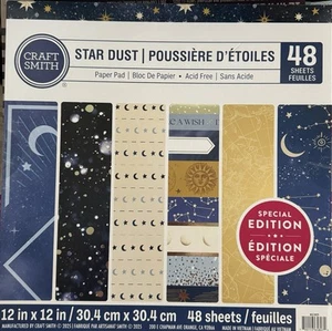 Almohadilla de papel STAR DUST de Craft Smith 12 X 12 ~ 48 páginas ~ ¡Muy bonita! ¡ENVÍO RÁPIDO! - Imagen 1 de 1