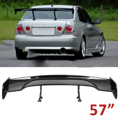 57" Rear Spoiler Wing For Lexus IS300 Toyota Altezza Truck GT+Style Glossy Black Foto 1 de 4
