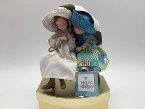 Holly Hobbie And Friend On Bench Sharing Shelter TCFC Figurines Resin No Cat Dog - Picture 1 of 10