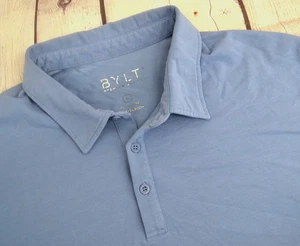 BYLT Men's Short Sleeve Polo Shirt SIZE XL Blue - Picture 1 of 6