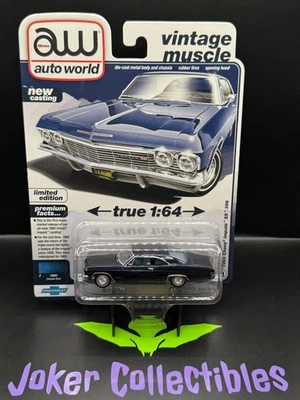 Chevy Impala SS 396 Danube Blue #2 Auto World Vintage Muscle 1965 Foto 1 de 2