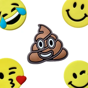 Emoji Face 😂💩 Smiley Laugh Kiss Poo Shoe Charms for Crocs CLOGITZ UK 🇬🇧