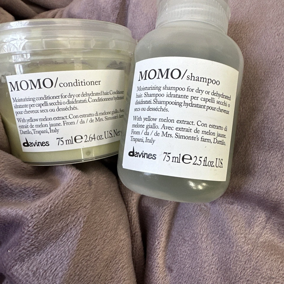 Davines MOMO Moisturizing Shampoo & Conditioner 2.5 oz DUO | Travel Size - Image 1 of 1