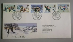 Royal Mail FDC 1990 - Christmas (5v Stamps Cover) - Picture 1 of 2