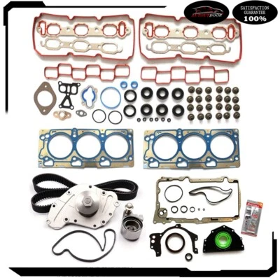 For 2007 2008 Dodge Magnum SXT 3.5 Full Gasket Set Timing Belt Water Pump Kit Foto 1 de 4