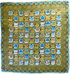 MCM Vtg. Hanky PAT PRICHARD Teatime Ornate Colorful Cakes and Cups - Picture 1 of 5