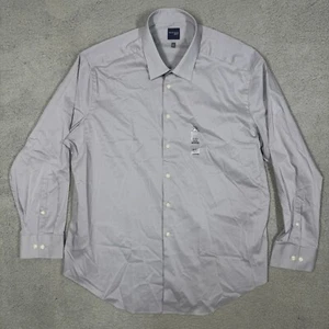 Camisa de Vestir MADISON Gris Hombres 18 - 18 1/2 x 34/35 XXL Calce Ajustado Abotonada NUEVA - Imagen 1 de 8