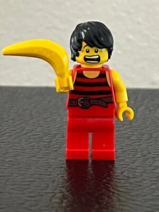 LEGO PIRATE 7 BROWN CROW FEET MINI FIGURE w/ BANANA - Picture 1 of 5