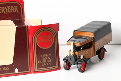 Matchbox 1:43 Y-27 1922 Foden Dampflastwagen braun schwarz OVP (311075) #5923# - Bild 1 von 3