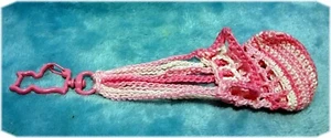 Variegated Crocheted Coin Purse with Cat Clip - Picture 1 of 6