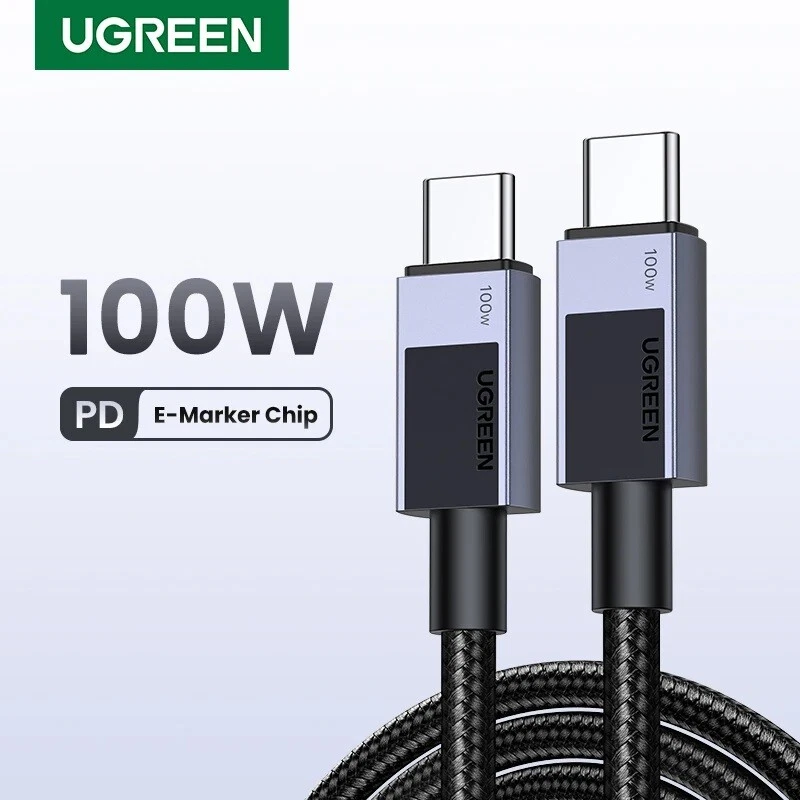 UGREEN 100W USB C 转 USB C 型电缆 5A PD 快速充电 适用于 Macbook iPhone — 第 1/4 张图片