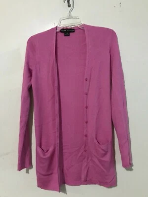 Ralph Lauren Seda Cachemira Lana Talla M Rosa Cárdigan Suéter Mujer Alta Calidad  Foto 1 de 4