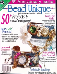 Bead Unique Magazine Summer 2010 Issue 25 Beads Art Jewelry Home Decor Fashion - Picture 1 of 2