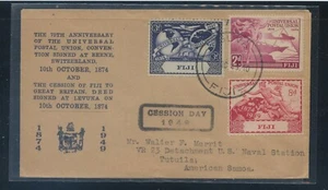 Fiji UPU stamps on cession day cover to Samoa - Picture 1 of 1