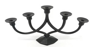 Deutscher Art Deco Kerzenhalter 1930 Kerzenständer Gusseisen Kerzen Design - Picture 1 of 4