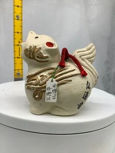 Campana de arcilla japonesa cerámica Dorei antigüedades asiáticas templo Butsudo 3,1x2,3x3,5 pulgadas - Imagen 1 de 12