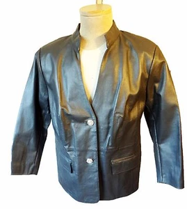 Gris Cuero Plata 1x Chaqueta de Vestido Pistola Metal Metálico Nehru Moderno 18w 20w - Imagen 1 de 9