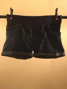 Oh! Mamma Women's Dark Wash Denim Maternity Shorts Size Large Please Read  - Picture 1 of 5