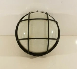 Efficient Lighting #EL-120-B Black Frosted Glass Wall Sconce – NEW - Picture 1 of 4