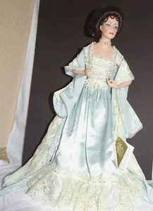 Hermosa, reliquia Franklin, tocador francés, coleccionable, 22", muñeca de porcelana - Imagen 1 de 9
