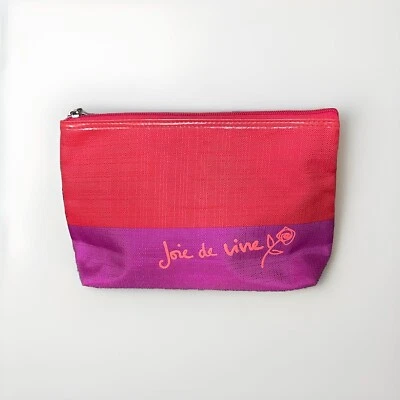 Lancôme Bolsa de Cosméticos de Viaje Naranja Brillante y Púrpura "Joie de Vivre" Ambiente Años 80 Foto 1 de 4