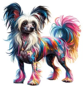 CHINESE CRESTED CROSS STITCH CHART - Picture 1 of 2