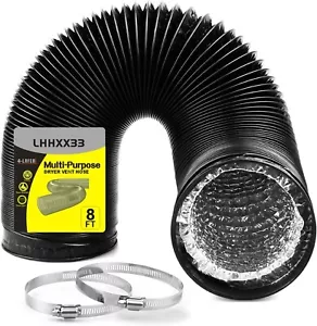 Dryer Vent Hose - 4 Inch Flexible Duct, 8Ft Long, Heavy-Duty Four-Layer Protecti - Picture 1 of 7