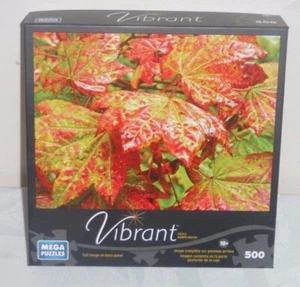 Mega Puzzles Vibrant Jigsaw Puzzle FALL MAPLE LEAVES 500 Piece NEW SEALED - Picture 1 of 2