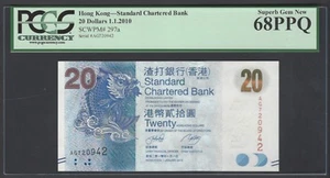 Hong Kong 20 Dollars 1-1-2010 P297a Uncirculated Grade 68 - Picture 1 of 2