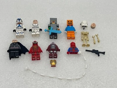 Лот минифигурок LEGO Spider-Man Star Wars Minecraft Carnage деталь Batman Iron Man - Изображение 1 из 4