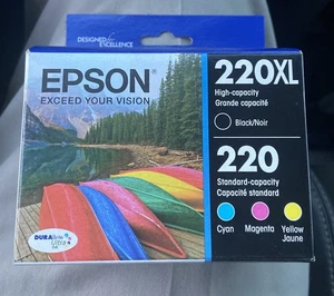 Cartucho de tinta Epson T220XL-BCS 220XL 220 negro cian/magenta/amarillo 5763 exp 2027 - Imagen 1 de 4