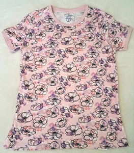 Vera Bradley Pink Floral Short Sleeve Pajama Top Women size M (8-10) - Picture 1 of 8