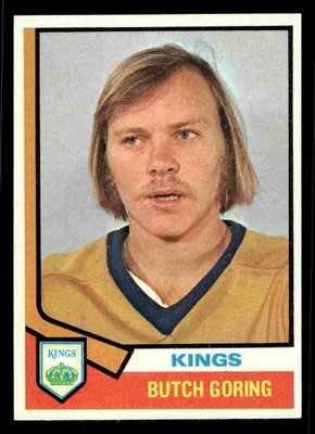 1974-75 Topps Butch Goring #74 - Los Angeles Kings - Image 1 of 2