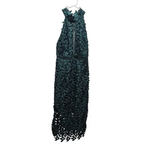 Bardot Lily Green Lace Midi Dress NWT Size M 8 Nordstrom Floral Halter Cocktail - Picture 1 of 10