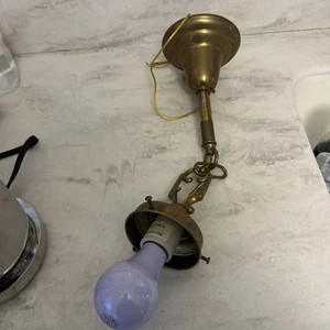 Rejuvenation Art Deco Hollywood Winged Ceiling Light Fixture Brass 3.5 In Fitter - Picture 1 of 5