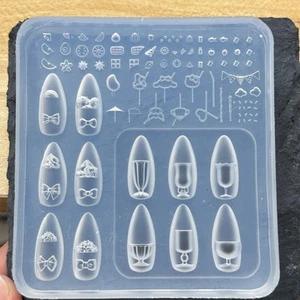 Detailed Embossed Silicone Templates for Nail Art Stickers and DIY Projects - Picture 1 of 8