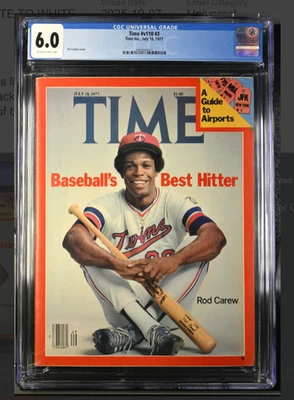 ROD CAREW Baseballs Best Hitter MLB Twins Star July 1977 CGC 6.0 Only 3 Higher - Image 1 of 3