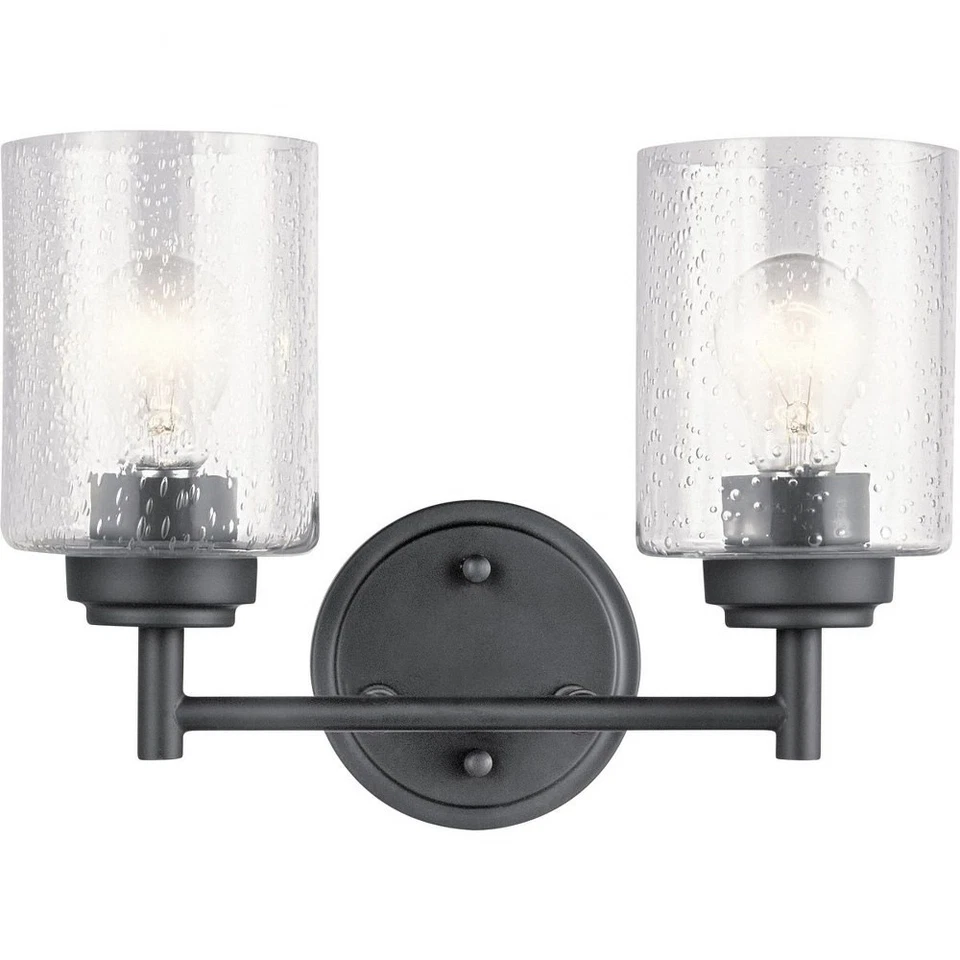 Kichler Lighting 45885BK Winslow Bathroom Vanity Light Black