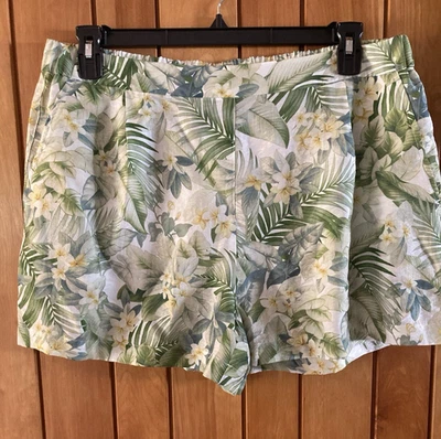 Nuevo Tommy Bahama Talla XL Paradise Fronds Pantalones Cortos Pull-On Verde Transparente Foto 1 de 4