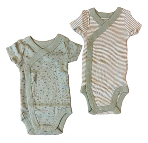 Carters Preemie Baby Boy Girl Unisex Side Snap Tee Shirts Lot Green Rainbow Star - Picture 1 of 7