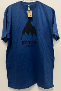 Whistler Colorado BURTON T Shirt Blue Men's Large Cotton Mountains Tee Ski - Picture 1 of 14