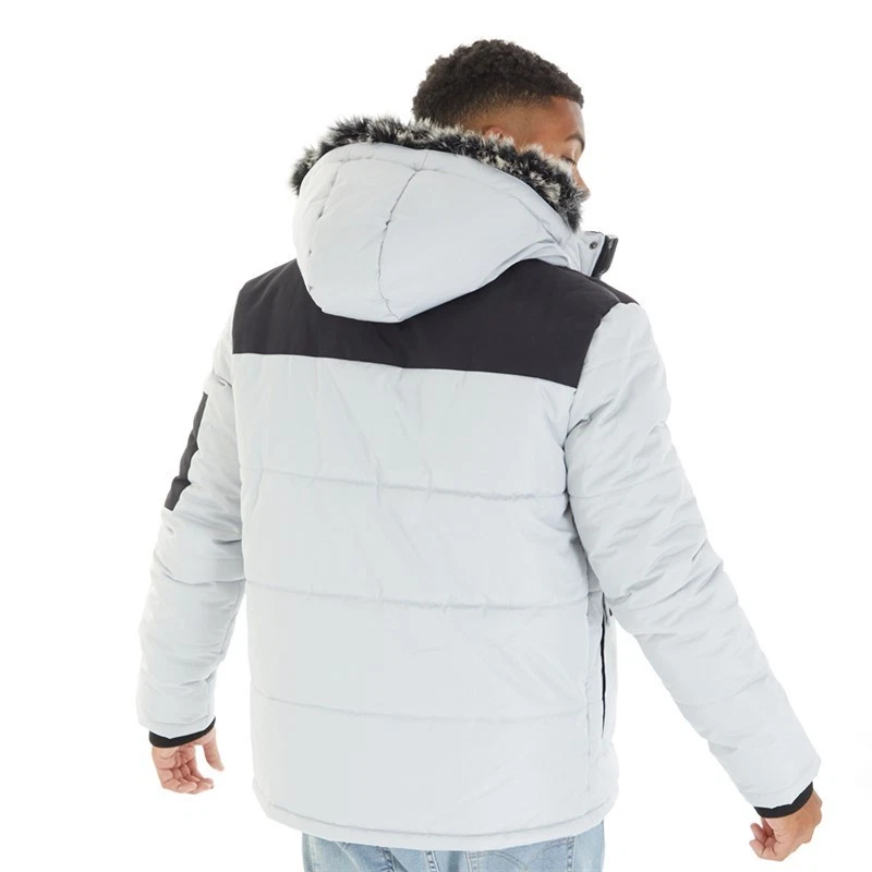 PADDED NYLON BENCH COAT(BLACK/WHITE) Lサイズ ennoy PADDED NYLON